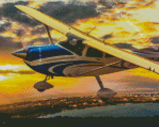 Cessna Airplane Diamond Painting Art