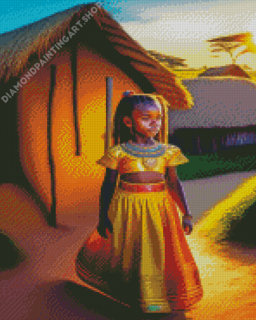 Zulu Girl Diamond Painting Art