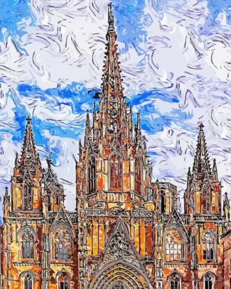 Cathedral Of The Holy Cross Diamond Painting Art
