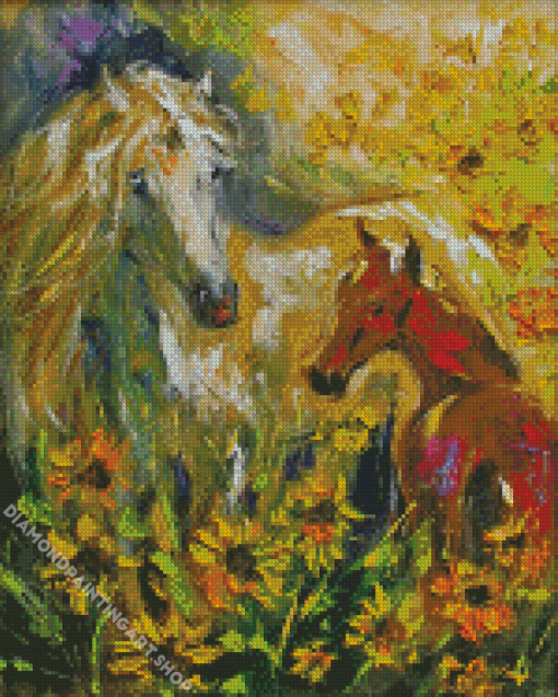 Abstract Horses Diamond Painting Art