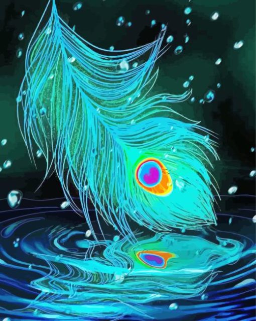 Peacoc Feather Diamond Painting Art