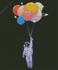 Planet Balloons Diamond Painting Art