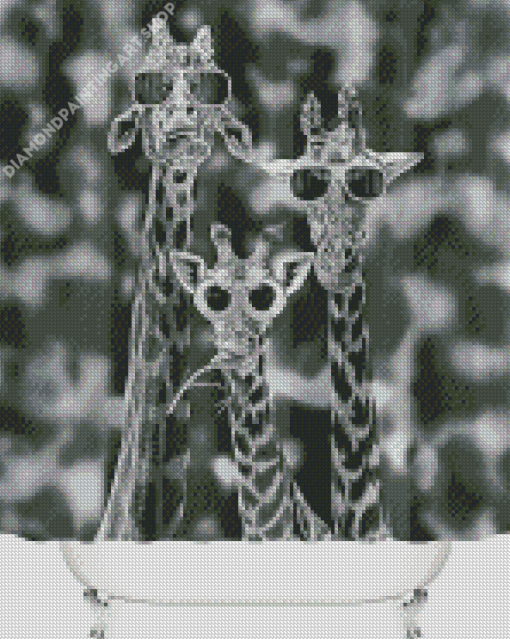 Giraffes Glasses Diamond Painting Art