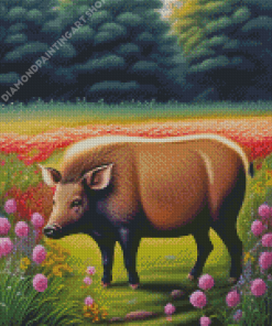 Boar Animal Diamond Painting Art