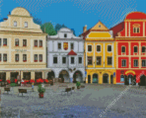 Cesky Krumlov City Diamond Painting Art