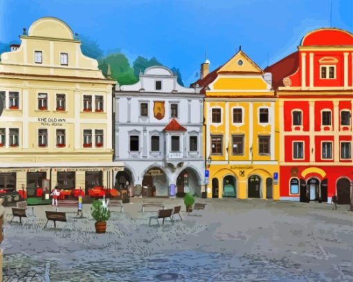 Cesky Krumlov City Diamond Painting Art