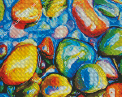 Colorful Pebbles Diamond Painting Art