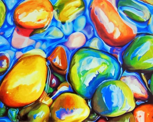 Colorful Pebbles Diamond Painting Art