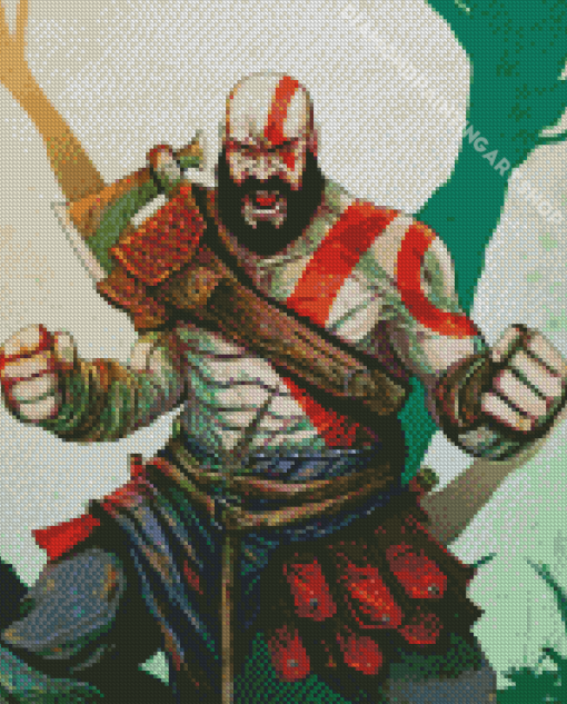 Cool Kratos Diamond Painting Art