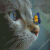 Kitten With Butterfly Diamond Painting Art
