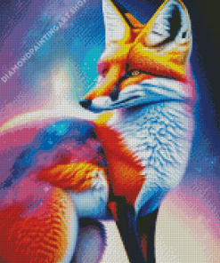 Galaxy Fox Diamond Painting Art