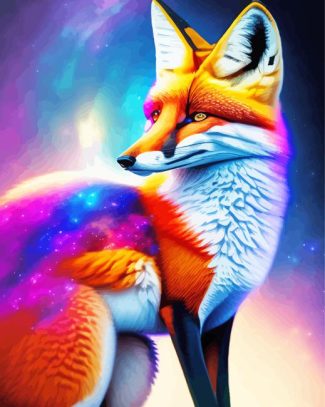 Galaxy Fox Diamond Painting Art