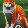 Footballer Cat Diamond Painting Art