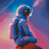 Lonely Astronaut Diamond Painting Art