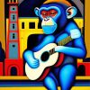 Monkey Guitar Diamond Painting Art