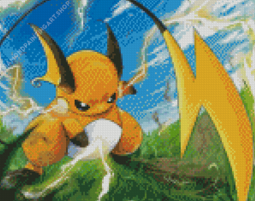 Raichu Anime Diamond Painting Art