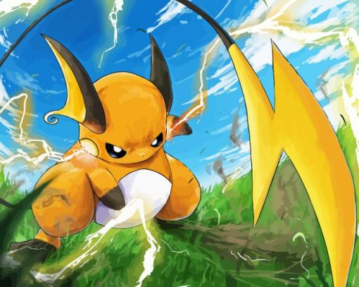 Raichu Anime Diamond Painting Art