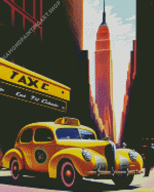 Taxi Diamond Painting Art