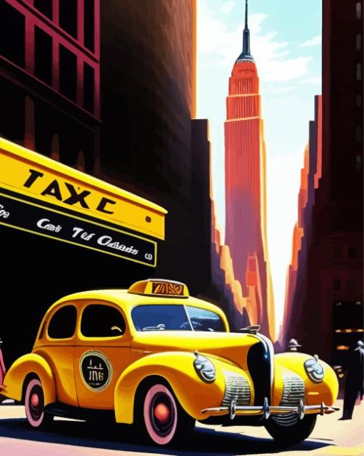 Taxi Diamond Painting Art