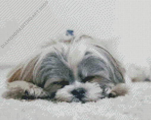 Shih Tzu Dog Diamond Painting Art