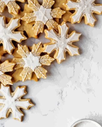 Snowflake Cookies Diamond Painting Art