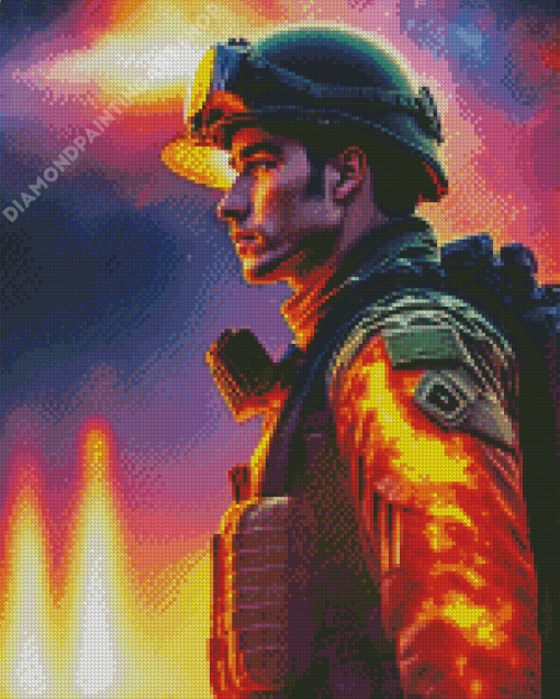 Soldier Diamond Painting Art