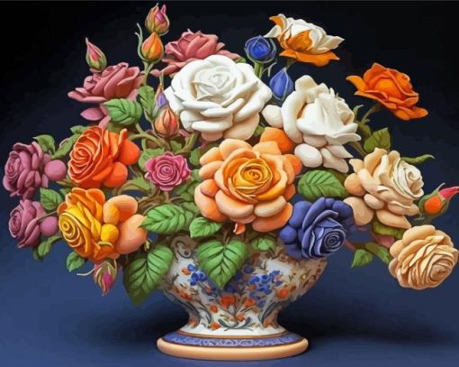 Vase Of Flowers Diamond Painting Art