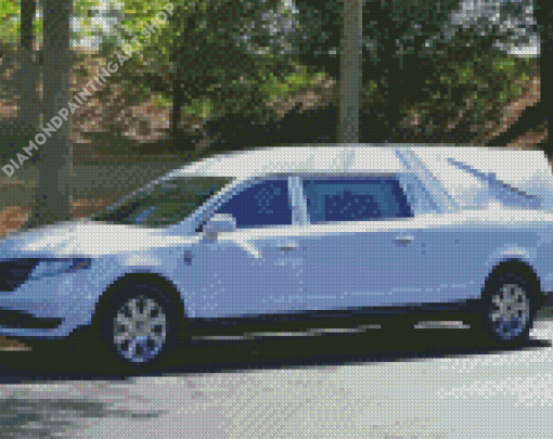 White Hearse Diamond Painting Art