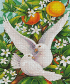 White Doves Diamond Painting Art