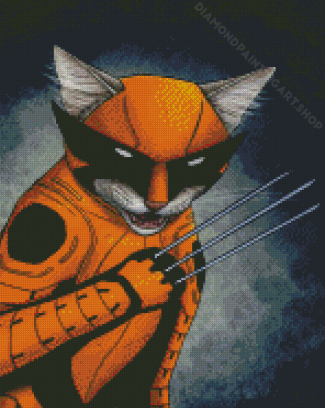 Wolverine Super Cat Diamond Painting Art