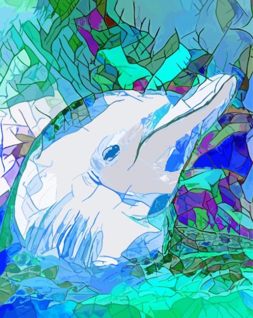 Abstract Dolphin Diamond Painting Art