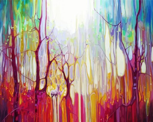 Abstract Forest Diamond Painting Art