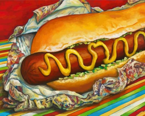 Hot Dog Diamond Painting Art