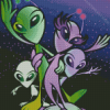 Alien Family Diamond Painting Art