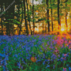 Bluebell Meadow Diamond Painting Art