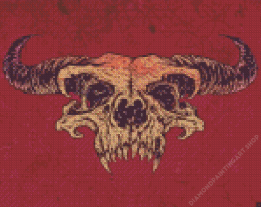 Bull Head Skull Diamond Painting Art