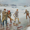 Curling Game Diamond Painting Art