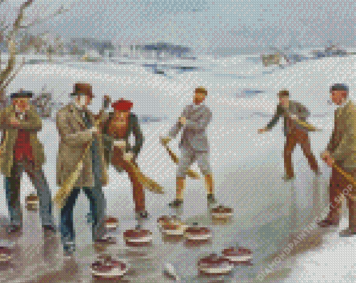 Curling Game Diamond Painting Art