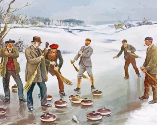 Curling Game Diamond Painting Art