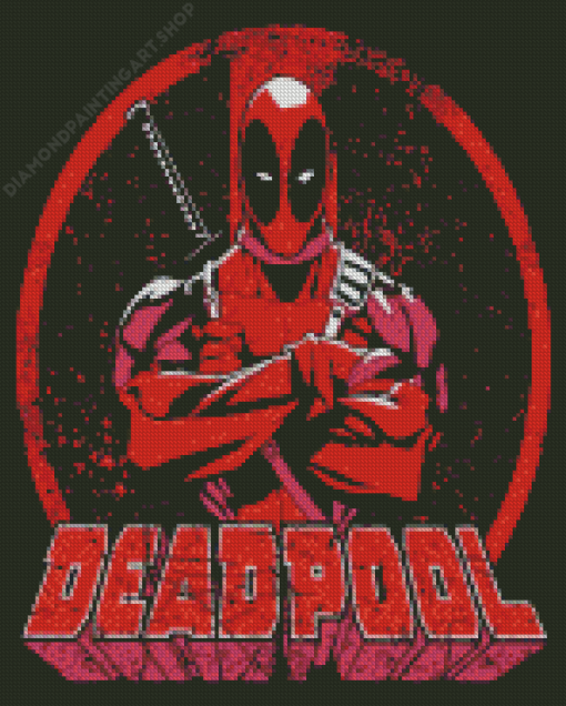 Deadpool Logo Diamond Painting Art