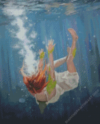 Drowning Girl Diamond Painting Art
