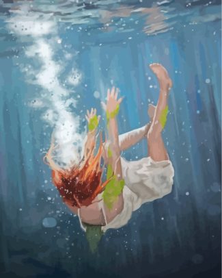 Drowning Girl Diamond Painting Art