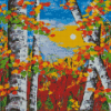 Fall Birches Diamond Painting Art