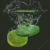 Splash Lime Diamond Painting Art