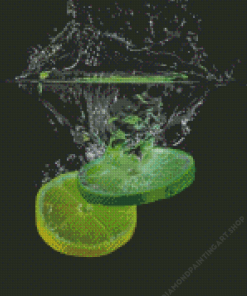 Splash Lime Diamond Painting Art
