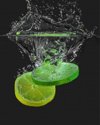 Splash Lime Diamond Painting Art