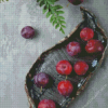 Plums On Plate Diamond Painting Art