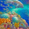Manatees Undersea Diamond Painting Art