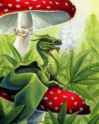 Marijuana Dragon Diamond Painting Art