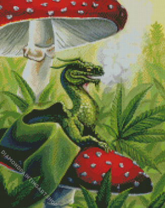 Marijuana Dragon Diamond Painting Art
